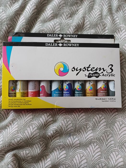 Daler Rowney System3 Set de vopsele acrilice 10 x 29,5 ml