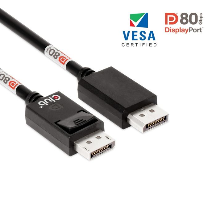 Club3D CAC-1092 DisplayPort 2.1 (Male to Male), длина 1.6 метра.