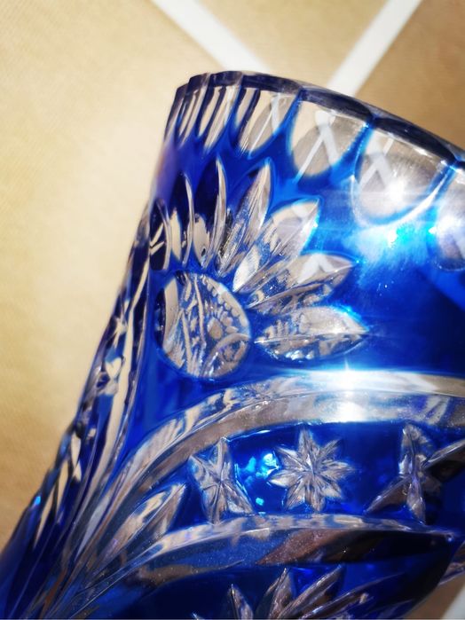 Антикварна ваза ръчно изработена Мурано стъкло духано многоцветна ваза