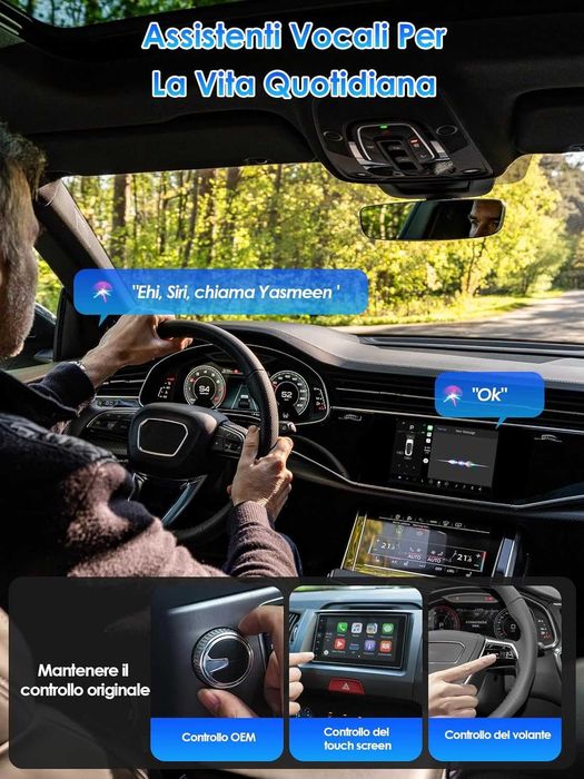 2-в-1 Безжичен Адаптер за CarPlay и Android Auto (Модел 2025)