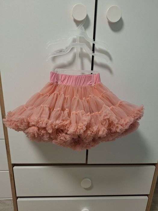 Пола за малко момиченце 90р., цвят розова праскова