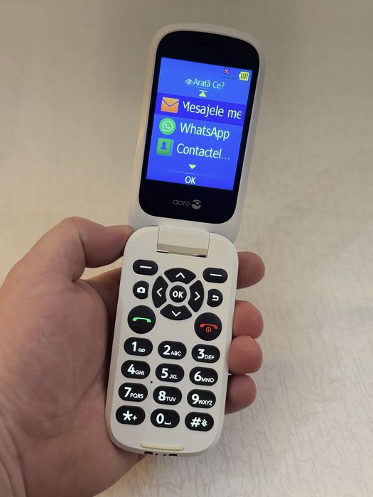 Telefon pentru seniori Doro 7070 – nou, clapetă,usor de folosit