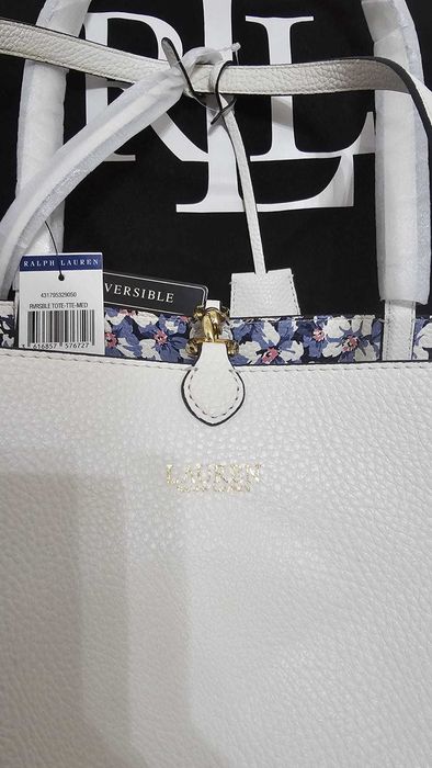 Geanta Ralph Lauren de dama, reversibila, cu 2 fețe, originala NOUĂ