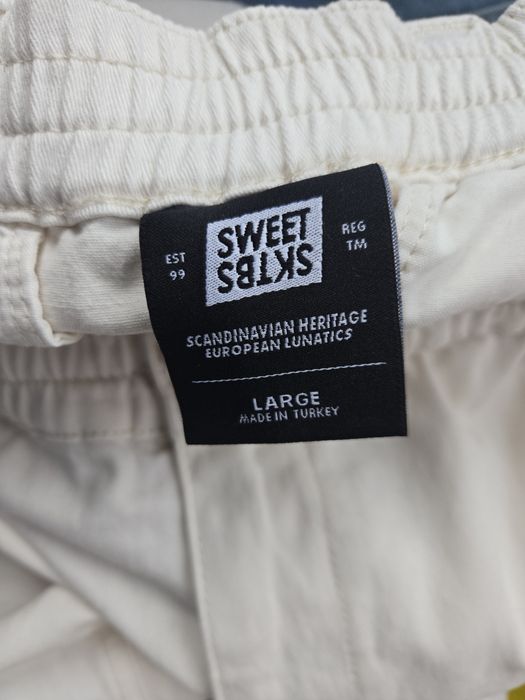 Pantaloni dama SWEET SKTBS L off-white, MAGIC PANTS, bumbac, skatewear