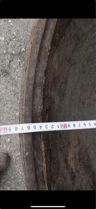 Казан Россия чугунный   6 ушек ширина 1метр 20 см