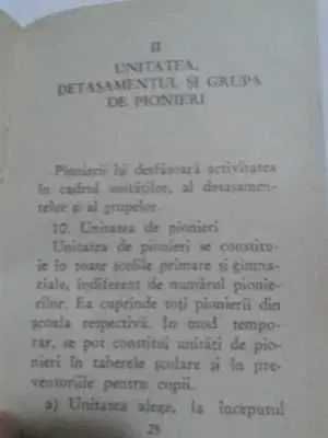 Statutul Organizatiei Pionierilor an 1975