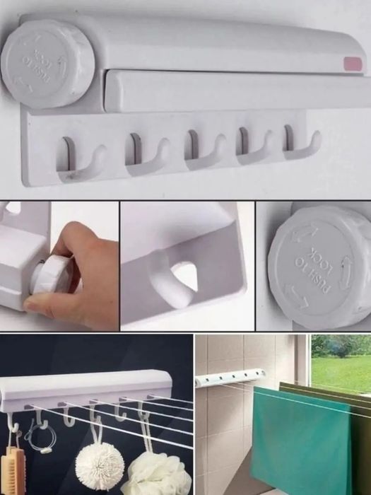 Сушилка для белья настенная вытяжная, 5 линий.