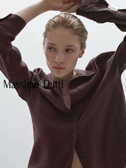 Massimo dutti рубашка лён