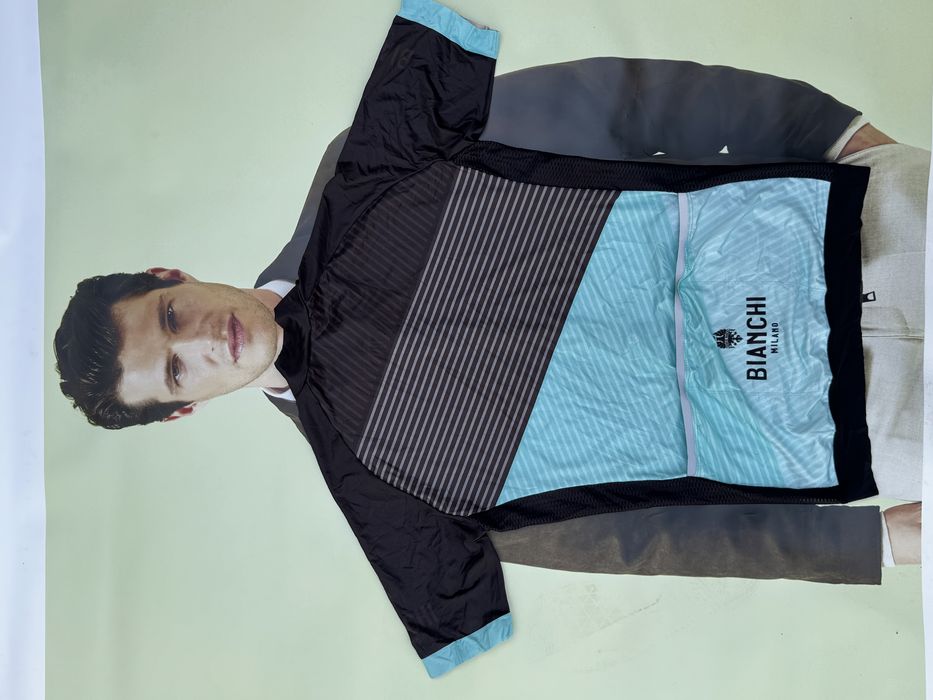 Професионално колоездачно трико Bianchi Milano Bisceglie – Black/Celeste