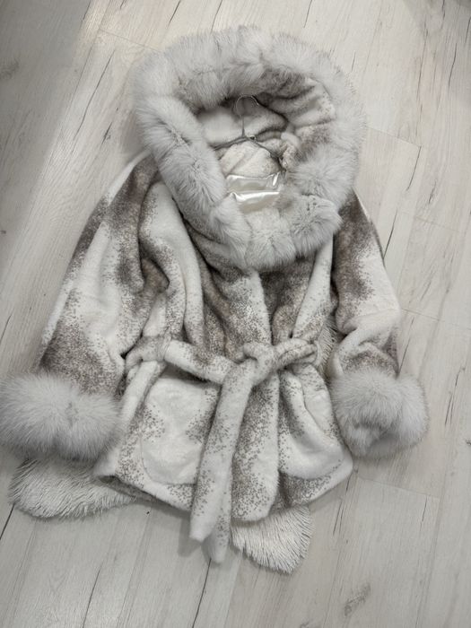 Palton blana naturala S