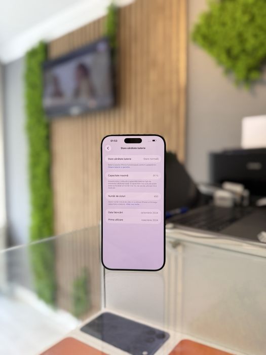 **ATS GSM**iPhone 16 Pro Max 256Gb /Baterie91%/Grad A/Fact+Gar 12 luni