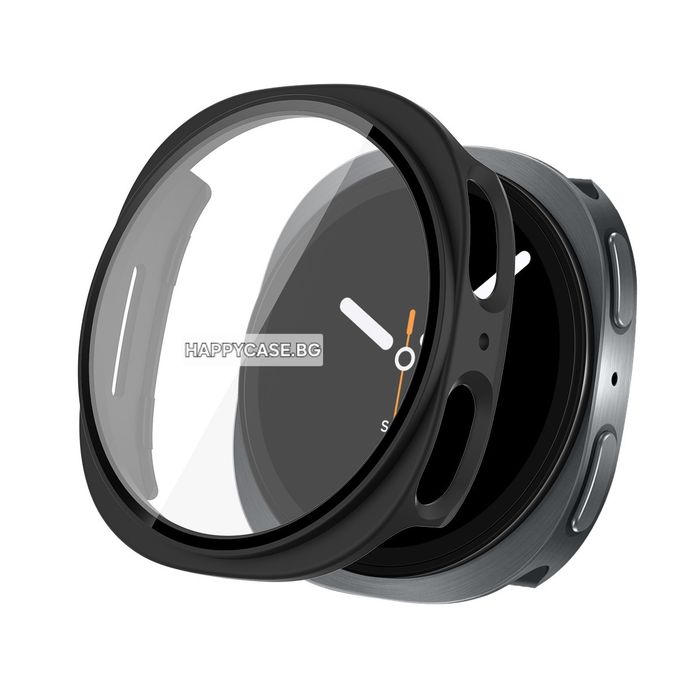 Samsung Galaxy Watch 9 44 mm / Watch 9 40 mm / 360° Твърд пластмасов кейс с вграден протектор за екран