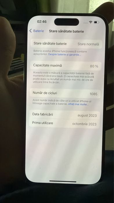 Iphone 15 pro, 256 GB, grafit