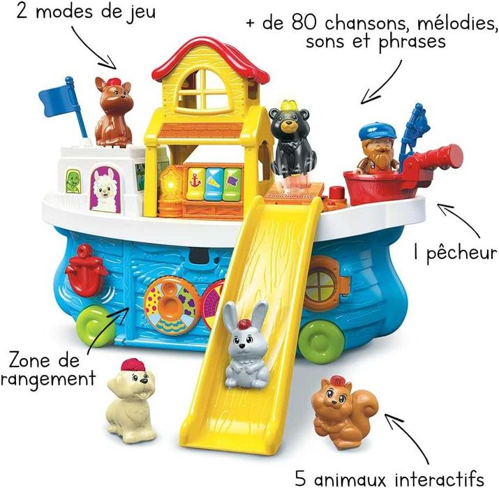 Vtech Комплект Лодка с фигури на животни със звук и светлина