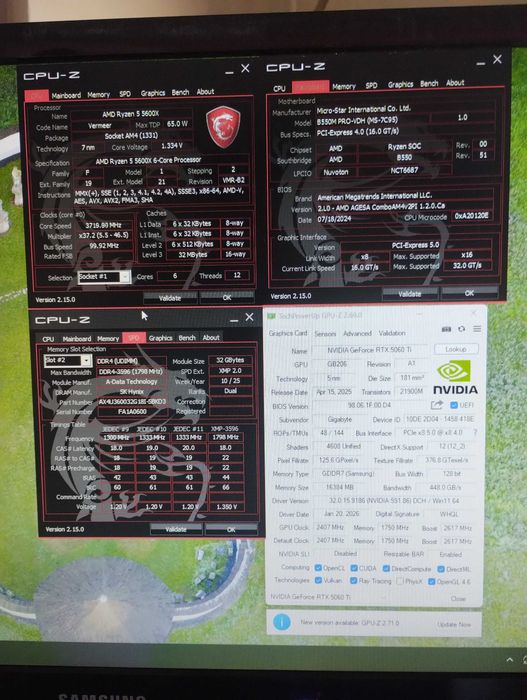 PC Gaming 2k/4k cu RTX 5060ti de 16gb gddr7, ryzen 5, 32gb ram