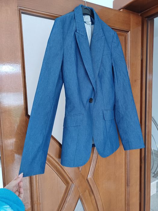 Sacou de blugi albastru de femei