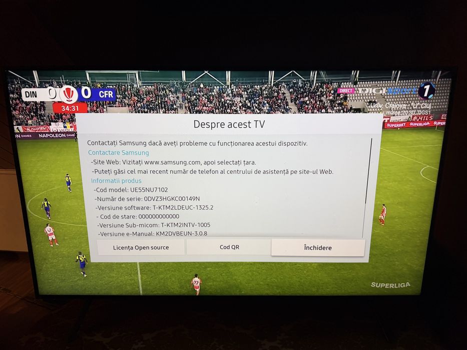 Display TV Samsung UE55NU7102K montaj inclus