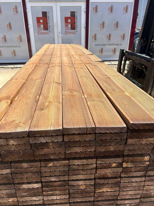 DECK Impregnat in autoclava |  Pin Nordic Finlanda |  32 × 144 × 4500 mm | doua fete profilate | STOC NOU DISPONIBIL