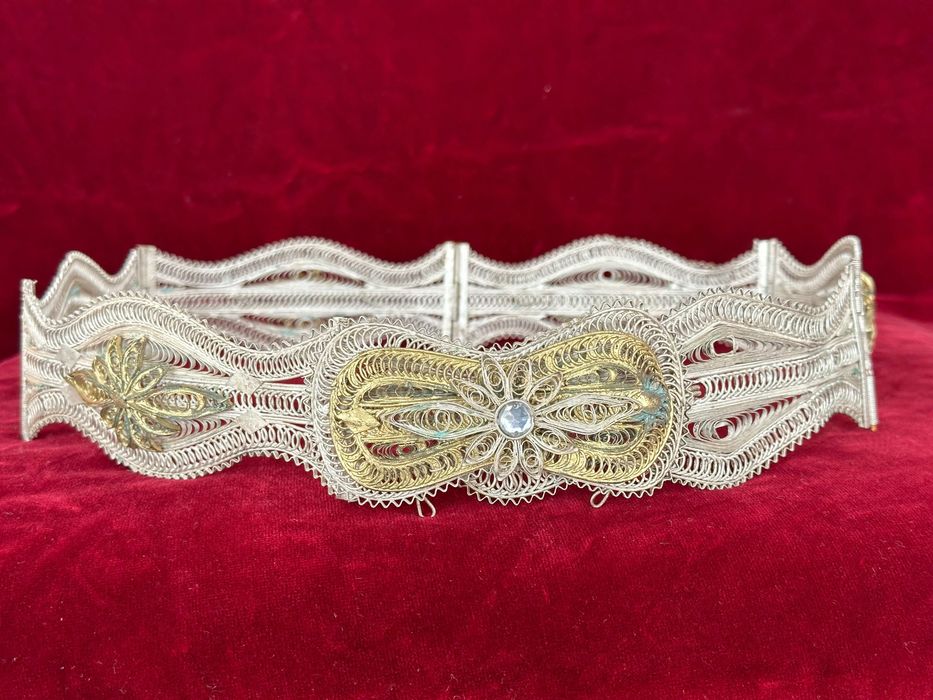 Македонски филигранен колан/ посребрен и с живачна позлата