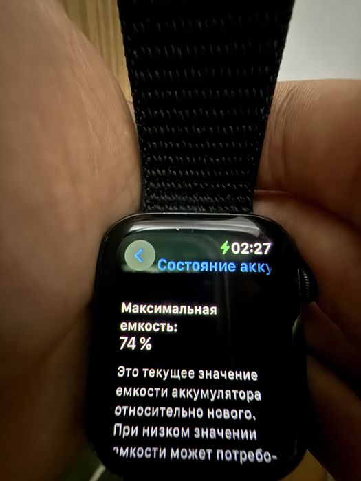 apple watch 6 74% qora remeshog zaryatchik yoq