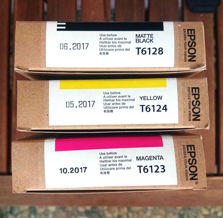 Cartus cerneala Epson T6128 T6123 T6124 Black Magenta Yellow 220 ml.