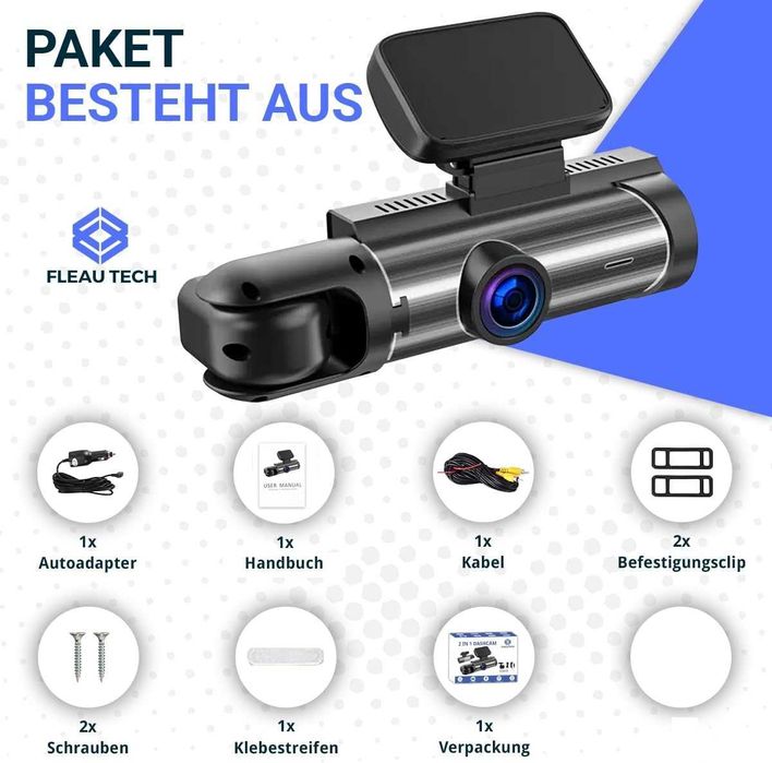 Видео регистратор за кола  Fleau Tech Dash Cam