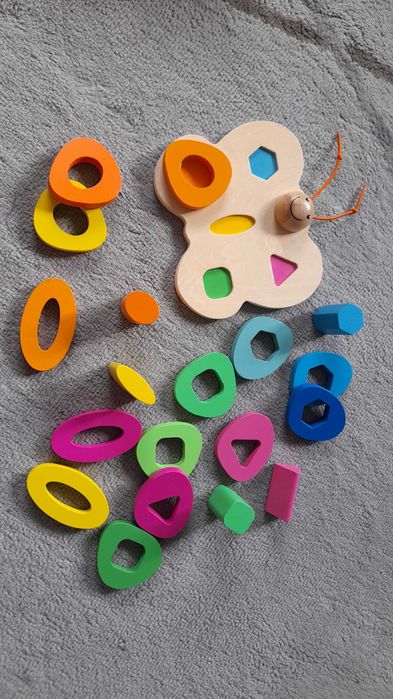 Дървена образователна играчка пеперуда, сглобяема