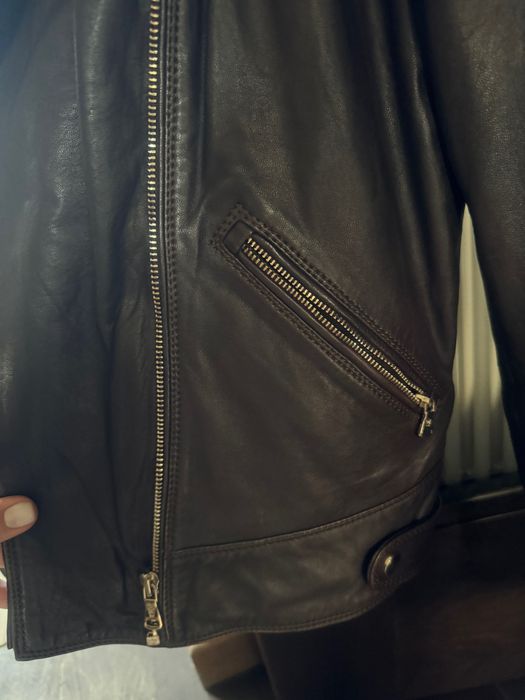 Massimo Dutti кожено дамско яке - размер М