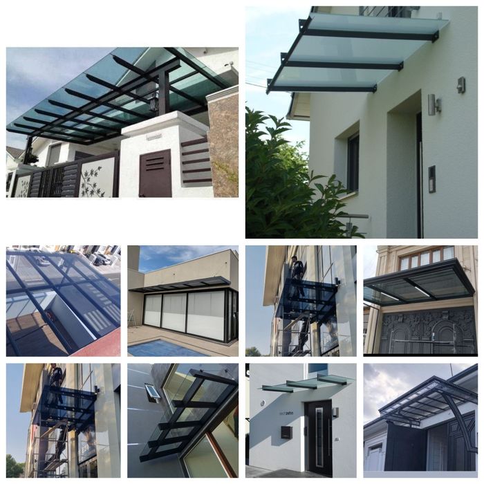 Дущ кабини навес перила