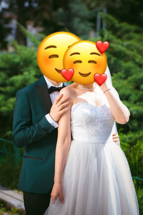 Rochie mireasa cu trena si voal - curatata profesional - Vera Sposa