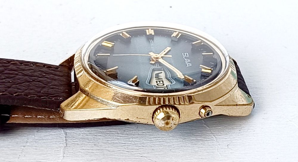 Slava Слава позлатен мъжки механичен часовник с ръчно навиване