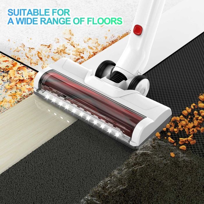 Безжична прахосмукачка, ръчна прахосмукачка с тъчскрийн 23 Kpa, LED