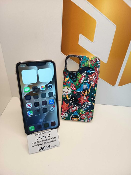 Iphone 11 64GB White/Neverlocked/Bateria 82% ID11028