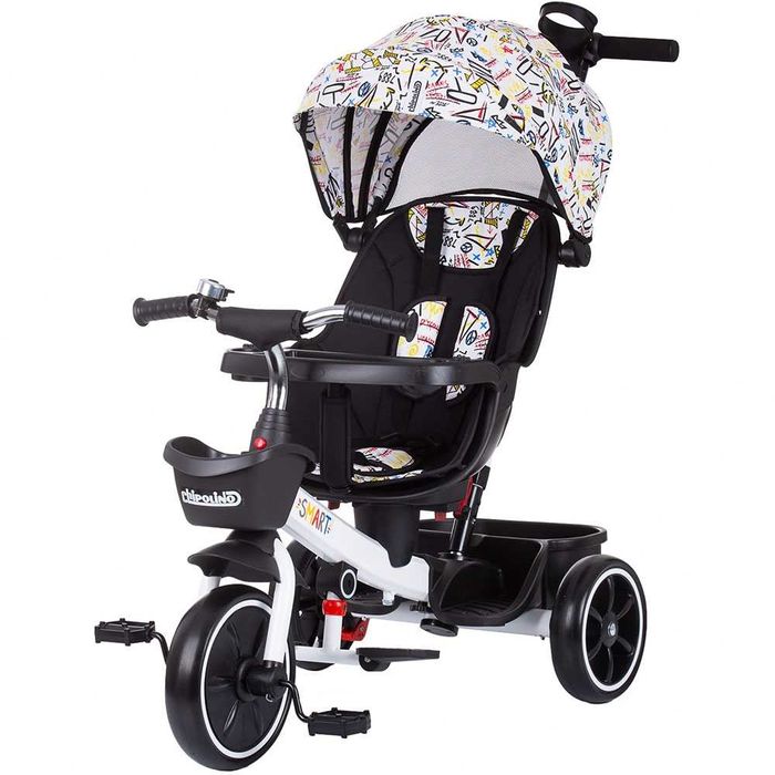 Tricicleta copii Chipolino Smart White  sezut reversibil pana la 25 kg