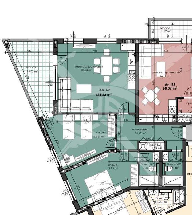 Продава се Тристаен апартамент в Асеновград - 125 кв.м за 1097 €/кв.м - Снимка #1