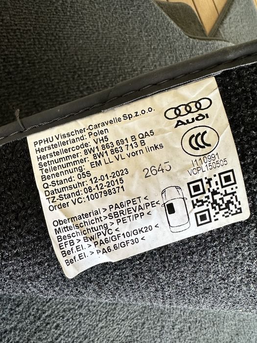 Presuri textile originale Audi A4 B9