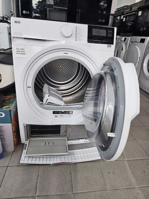 Uscător de rufe AEG TR7T60580 Seria 7000 SensiDry, 8 kg, A, Pompă Căldură +Factura +12LUNI GARANTIE