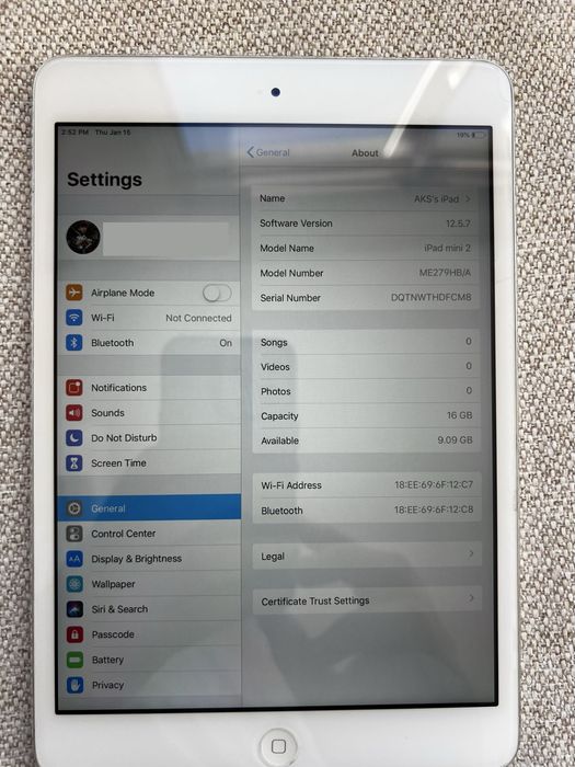 Ipad mini 2 16GB