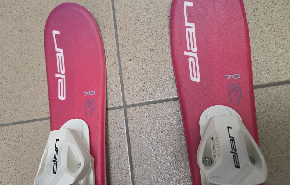 Skiuri copii Elan Lil Magic Jrs, cu legaturi Elan EL 4.5, 70 cm