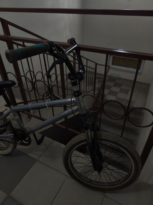 Бмх серый с аморт вилкой дерт