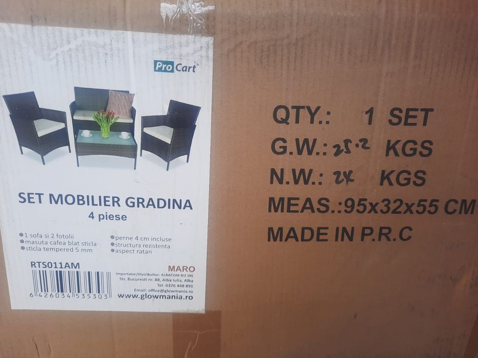Set mobilier ratan grădină