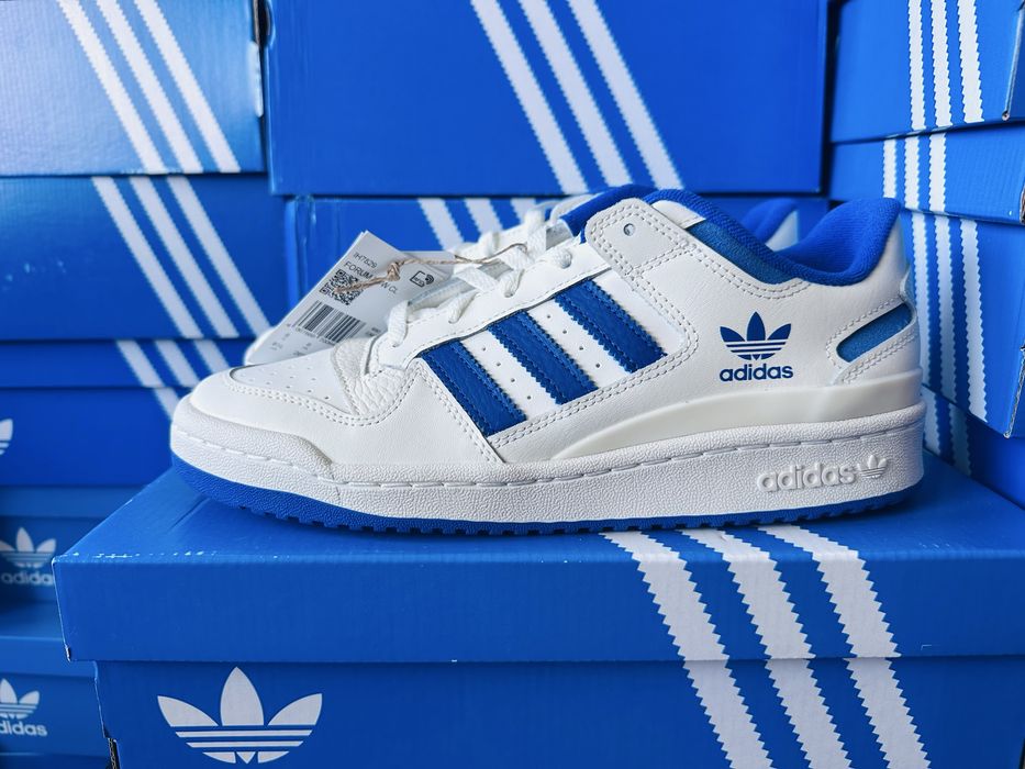 *Чисто Нови* Adidas Forum Low Cl *Core White & Royal Blue*