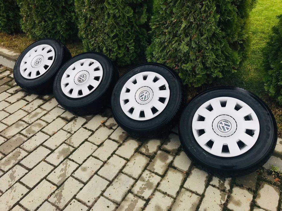 Set (Jante 5x100 R15 + Anvelope iarna 195 65 R15) DOT 4121