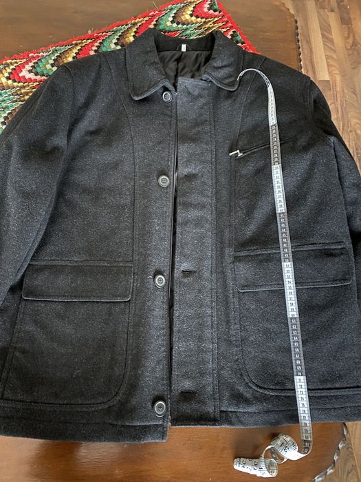 Palton barbatesc nou Moda Aliss, marime 58, negru, 80% lana