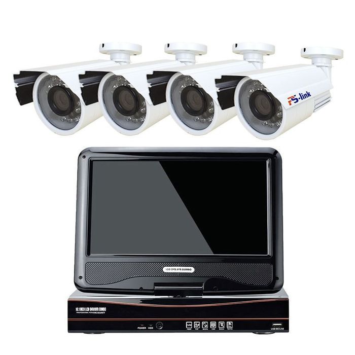 Видеонаблюдение.   4   штук.   DVR