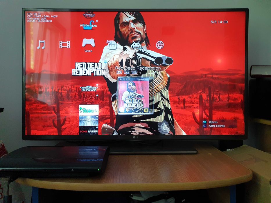 PS3 modat HEN 250 GB + 30 jocuri (GTA V, Red Dead, God of War, NFS)