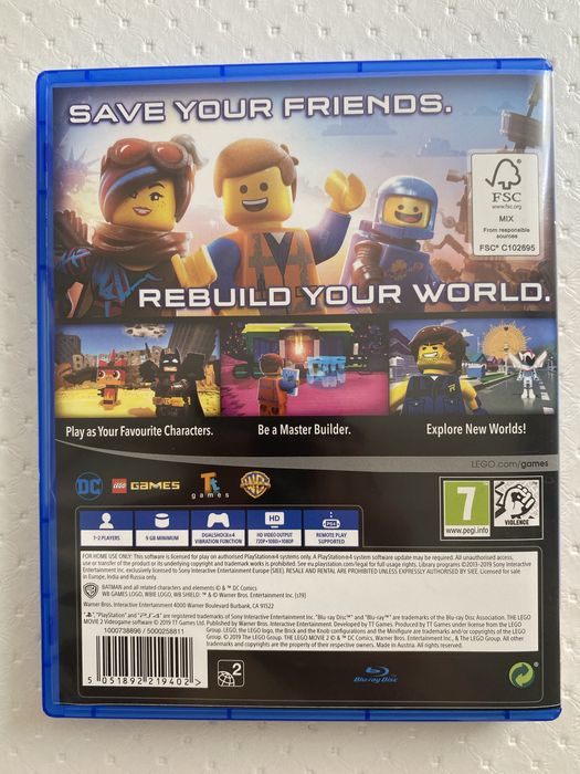 Lego movie 2 часть  ps4 и 5
