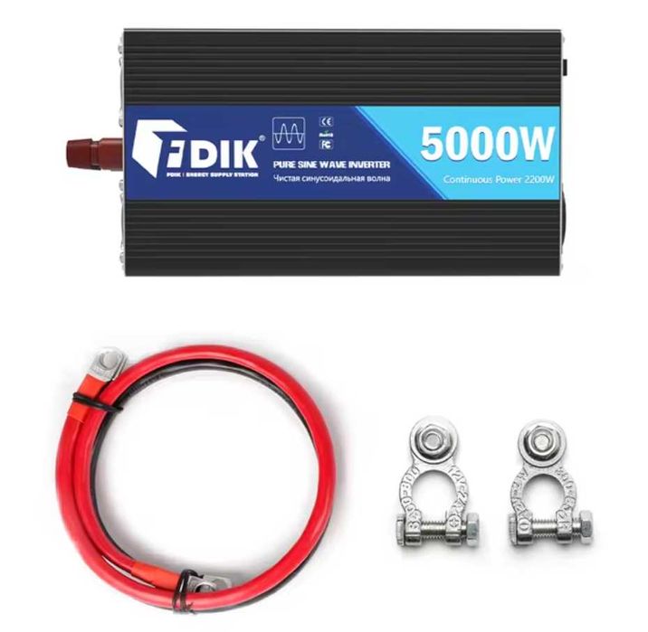 Инвертор чиста синусоида с LCD екран DC 12/24v към AC220v 50Hz 5000W