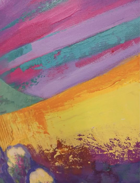 Set 3 tablouri pictate pe panza 450 x 350 mm