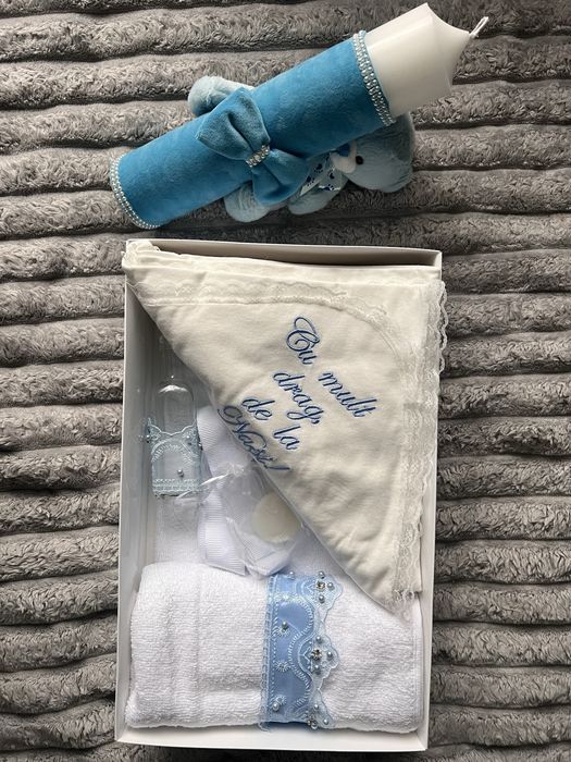 Lumanare pentru botez baiat